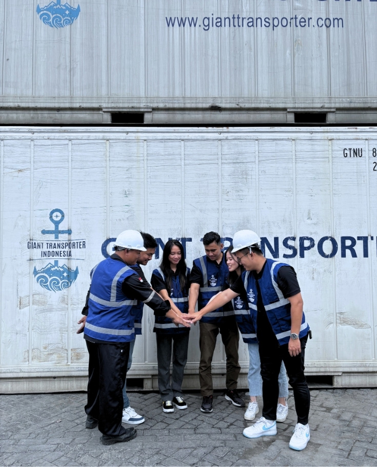 Cold chain logistics facility interior and staff handling cargo